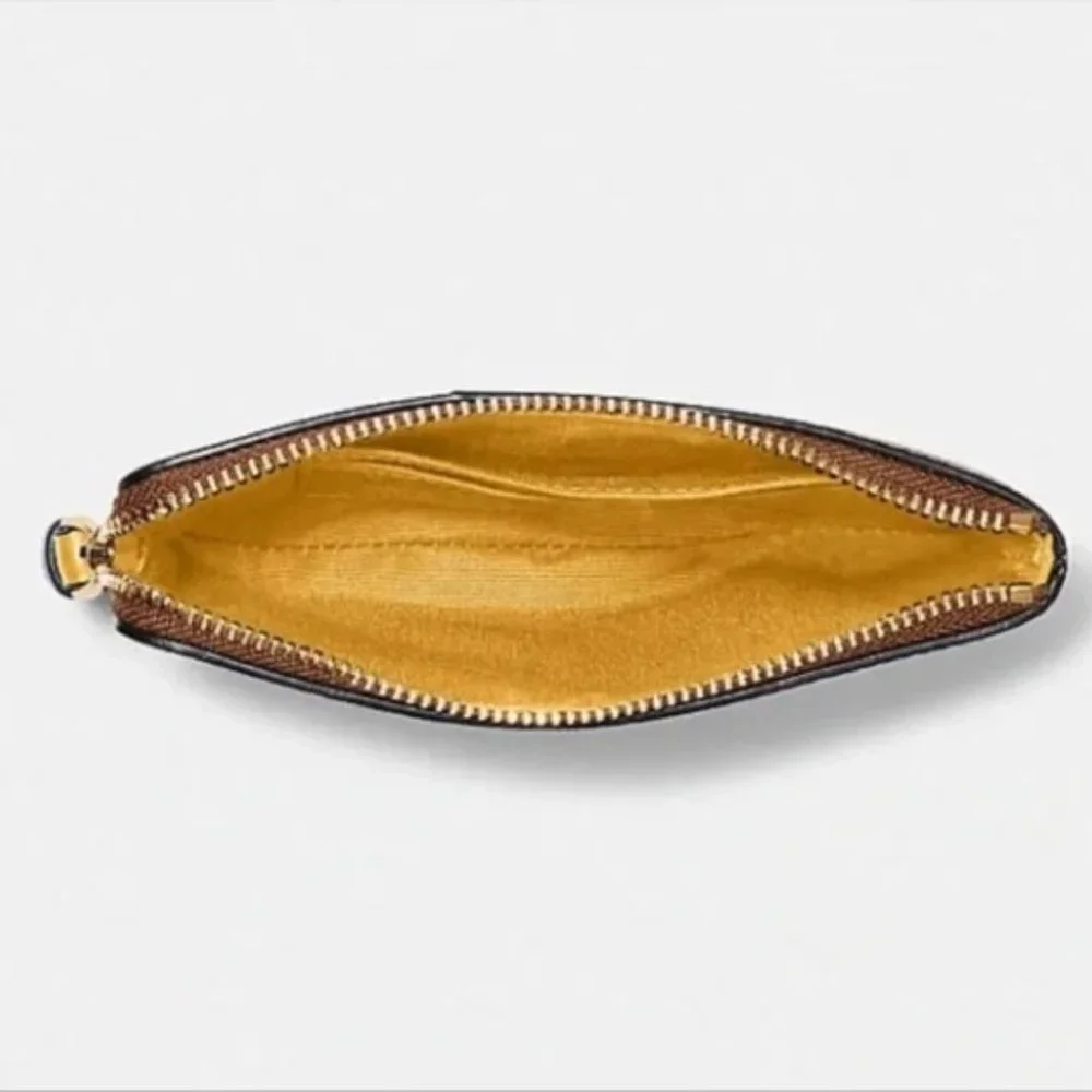 COACH Signature PVC Leather Corner Zip Wristlet - Picture 9 of 16